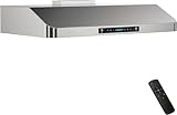 IKTCH 30 inch Under Cabinet Range Hood, 900 CFM Range Hood with 4 Speed Gesture Sensing&Touch Control Panel, Stainless Steel Range Hood 30 inch with 2 Pcs Baffle Filters