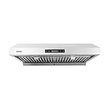 Vesta Atlanta 860 CFM 30'' Premium Stainless Steel Under Cabinet Range Hood With Dual Motor, Contemporary Design, Pro Performance, 6 Speeds, Touch Screen, LED Lights, Baffle Filters, And Oil Tray