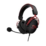 HyperX Cloud Alpha - Gaming Headset, Dual Chamber Drivers, Legendary Comfort, Aluminum Frame, Detachable Microphone, Works on PC, PS4, PS5, Xbox One/ Series X|S, Nintendo Switch and Mobile – Red