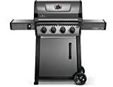 Napoleon Freestyle 425 Propane Gas BBQ Grill - F425DPGT - Barbecue Gas Cart, With 4 Burners, Folding Side Shelves, Instant Failsafe Ignition, Porcelain Coated Cast Iron Cooking Grids