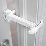 DOORWING Portable Door Lock & Finger Pinch Guard. No Adhesives or Screws. Avoid Damage to Doors. Adjustable Door Latch for Baby Proofing. Easy Alternative to Baby Gate, Dog Gate & Cat Door. Adjust Door Opening to Let Cats In. Keep Kids & Dogs Out of Litter Box & Cat Food.