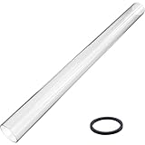 OYYQ Patio Heater Glass Tube Replacement, 49.5 x 4" Patio Heater Replacement Parts with Ring, Outdoor Heater Replacement Parts for 4-Sided Pyramid Heater