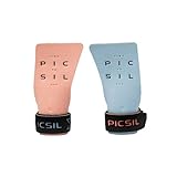 PICSIL Condor Grips, No Hole Leather Hand Grips, Increased Protection and Comfort, Hand Grips for Gymnastic, Cross Training, Pull ups, Weightlifting, Prevents Blisters and Tears, (G+, Coral)