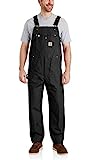 Carhartt Men's Relaxed Fit Duck Bib Overall, Black, 36W x 32L