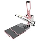 BetterSub Heat Press 15x15 inch Digital Heat Press Machine, Slide out Industrial Quality T-Shirt Heat Transfer Machine Pink