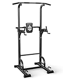 Sportsroyals Power Tower Dip Station Pull Up Bar for Home Gym Strength Training Workout Equipment, 450LBS.