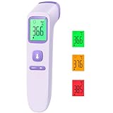 Infrared Thermometer for Adults and Kids, Digital Baby Thermometer with Fever Alarm & Mute Mode, Fast Accurate Result, Easy to Use for All Ages - Purple