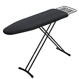 Ironing Board Full Size, RAINHOL 54"x13" Heavy Duty Compact Iron Board with Iron Rest, Heat Resistant Cover with Ultra Thick Padding, Height Adjustable Sturdy Iron Stand, Black