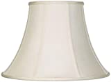 Creme Large Bell Lamp Shade 9" Top x 18" Bottom x 13" Slant x 12.5" High (Spider) Replacement with Harp and Finial - Imperial Shade