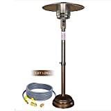 Patio Heater, Outdoor Heater For Natural Gas Adjustable Height, Between 140-200cm(55-78in), Includes 12 Ft- Long Natural Gas Hose, Passed cETL Certification, This Allows You To Have A Party With Frie