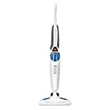 BISSELL Power Fresh Steam Mop with Natural Sanitization, Floor Steamer, Tile Cleaner, and Hard Wood Floor Cleaner with Flip-Down Easy Scrubber, White, 19401