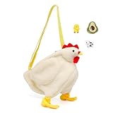 Cute Chicken purse hen bag, chicken bag, cute chicken Handbag, cute tote bag Cartoon bag For Women, come with Kiwi. pin