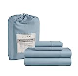 LANE LINEN California King Sheet Sets - 4 Pc Cal King Sheets Set, 450 Thread Count 100% Cotton Sheets, California King Cooling Sheets, Breathable Bed Sheets, Deep Pocket Sheets - French Blue