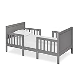 Dream On Me Hudson 3 in 1 Convertible Toddler Bed in Storm Grey, Greenguard Gold Certified, JPMA Certified, Non Toxic Finishes, Made of Sustainable New Zealand Pinewood