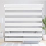 KELIXU Custom Size Zebra Blinds for Windows Cordless Roller Shades with Valance Cover, Dual Layer Sheer Day and Night Blinds, Horizontal Blinds for Light Filtering & Privacy Protection