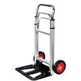 Push Cart Hand Trucks Utility Carts Platform Trucks Folding Cart with Wheels Material Transport Equipment Maximum Load 100Kg/220Lb,