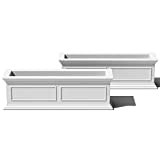 Veradek Brixton Window Box Planter - 2 Pack (36 inch, White)