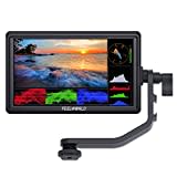 FEELWORLD FW568 V3 6 inch DSLR Camera Field Monitor with Waveform LUTs Video Peaking Focus Assist Small Full HD 1920x1080 IPS with 4K HDMI 8.4V DC Input Output Include Tilt Arm