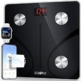 RENPHO Body Fat Scale, Smart Scale for Body Weight, BMI Digital Bathroom Weight Scale, Body Measurements with Smartphone App sync with Bluetooth, 400 lbs - Black, Elis 1