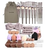 MAANGE Makeup Brushes 51 Pcs Makeup Kit, Multi-functional Makeup Tool Set with Makeup Brush Foundation Brush Make up Brushes Set With Bag (Champagne)