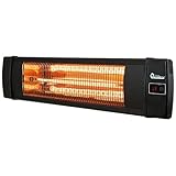 Dr Infrared Heater DR-238 Carbon Infrared Outdoor Heater for Patio, Backyard, Garage, and Decks, Standard, Black