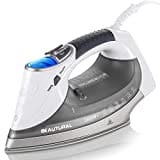 BEAUTURAL 1800-Watt Steam Iron with Digital LCD Screen, Double-Layer and Ceramic Coated Soleplate, 3-Way Auto-Off, 9 Preset Temperature and Steam Settings for Variable Fabric