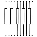 Sidasu Iron Balusters Staircase 10 Pack Rectangular Hollow Stair Spindles Square Iron Spindles 1/2" Balusters for Staircase Interior with Iron Baluster Swivel Shoes