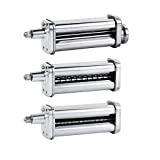 Pasta Maker Attachments Set for All KitchenAid Stand Mixer, Including Pasta Sheet Roller, Spaghetti Cutter, Fettuccine Cutter by Nevku