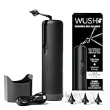 Wush Pro By Black Wolf- Deluxe Water Powered Ear Cleaner- Safe & Effective- Electric Triple Jet Stream 3 Pressure Settings For Ear Wax Buildup- Ear Wax Removal Kit- Water Resistant USB Rechargeable