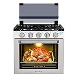 CAMPLUX RV Gas Range 21 Inches Tall, Propane Range Oven with 3 Burners Stove for RV, Apartment, Mobile Home, Stainless Steel, RGS21MSF