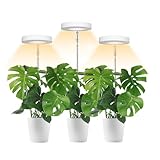 Wiaxulay Grow Light, 48 LEDs Full Spectrum Plant Light for Indoor Plants, Height Adjustable Growing Lamp with Auto On/Off Timer 3/9/12H, 10 Dimmable Levels, 3 Optional Spectrum,3 Pack