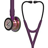 3M Littmann Cardiology IV Diagnostic Stethoscope, 6205, More Than 2X as Loud*, Weighs Less*, Stainless Steel Rainbow-Finish Chestpiece, 69 cm (27") Plum Tube, Violet Stem, and Black Headset