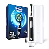 Oral-B Pro Limited Electric Toothbrush, Black, Rechargeable Power Toothbrush with 2 Brush Heads and Travel Case