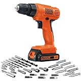 BLACK+DECKER 20V MAX* POWERECONNECT Cordless Drill/Driver + 30 pc. Kit (LD120VA) , Orange