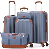 Cosbarn Luggage Sets 5 Piece Suitcases with Wheels, Suitcase Set ABS Hard Case Luggage with TSA Lock Spinner Wheels Durable Travel Luggage