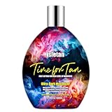 isletan Time for Tan Dark Tanning Lotion Accelerator for Indoor Tanning Beds & Outdoor Sun with Bronzer to Get Dark Fast Tan, Tanning Bed Bronzer Lotionwith Tattoo Protecting Formula, DHA Free, 13.5oz