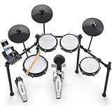 Alesis Nitro Max Kit Electric Drum Set with Quiet Mesh Pads, 10" Dual Zone Snare, Bluetooth, 440+ Authentic Sounds, Drumeo, USB MIDI, Kick Pedal