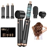 5 In 1 Blow Dryer Brush, Upgrade Hair Dryer Brush Air Curler, Detachable Hot Air Brush Curling Brush Iron, Negative Ion Air Curling Wrap Styler, Hair Styling Tools for Drying Curling Straightening