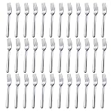 36 Pieces Dinner Forks Set (8 inch), Pleafind Forks Silverware, Stainless Steel Forks, Silverware Forks, Mirror Polished Fork Set, Small Forks for Home, Hotel, Restaurant, Dishwasher Safe