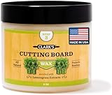 CLARK'S Bamboo Board Finish Wax - Enriched with Lemongrass Extract - Beeswax and Carnauba Blend - Ideal for All Bamboo Items - Bamboo Board - Butcher Block Wax - Bamboo Cutting Board - (6oz)