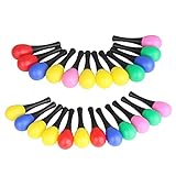 BQLZR 13x3.9cm Plastic Maracas Rattle Shakers Musical Instrument Pack of 24