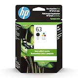 Original HP 63 Black/Tri-color Ink (2-pack) | Works with HP DeskJet 1112, 2130, 3630 Series; HP ENVY 4510, 4520 Series; HP OfficeJet 3830, 4650, 5200 Series | Eligible for Instant Ink | L0R46AN