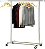 SimpleHouseware Clothing Rack Heavy Duty Garment Rack, Chrome