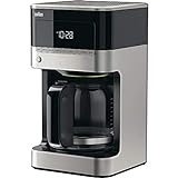 Braun BrewSense Drip Coffee Maker - 12 Cup - KF7150BK, Stainless / Black