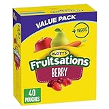 Mott's - VALUE PACK SIZE - Naturally Flavoured Berry Fruit Flavoured Snacks, Pack Of 40 Pouches Of Fruit Flavoured Snacks, 907 Grams Package, No Artificial Colours