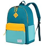 Chase Chic Kids Backpack for Boys - 17 inch School Backpacks for Toddler Girls Fits 6 to 12 Years Old - Lightweight Water Resistant Preschool Bookbag for Travel Daycare (Green Blue)