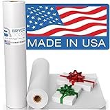 Bryco Goods 18" x 1200"(100') White Kraft Paper Roll - Big Drawing Paper - Wall Art - Easel Paper - Fade Resistant Bulletin Board Paper - Ideal for Gift Wrapping Paper and Kids Crafts - Made in USA