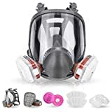 Reusable Respirаtor full Face Cover, Gas Cover Organic Vapor Mask and Anti-fog,Full Face Cover, for Painting, mechanical polishing, logging, welding, Against Dust, Polishing,Staining,Sanding &Cutting