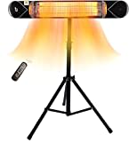 IQ HEAT Outdoor Heater Portable Electric Heater with Stand 1500W Weatherproof Infrared Heater Outdoor / Indoor