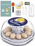 Incubator M12 Pro+8 Accessories Combo Kit - All You Need to Hatch Eggs: Incubator, Egg Candler, Hygrometer, Hatching Guide Booklet, Water Bottles etc.(Best Choice, Save Money and Time)